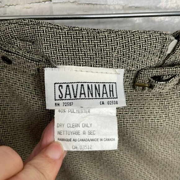 Vintage savannah button up belt cream skirt 9 - Picture 6 of 11